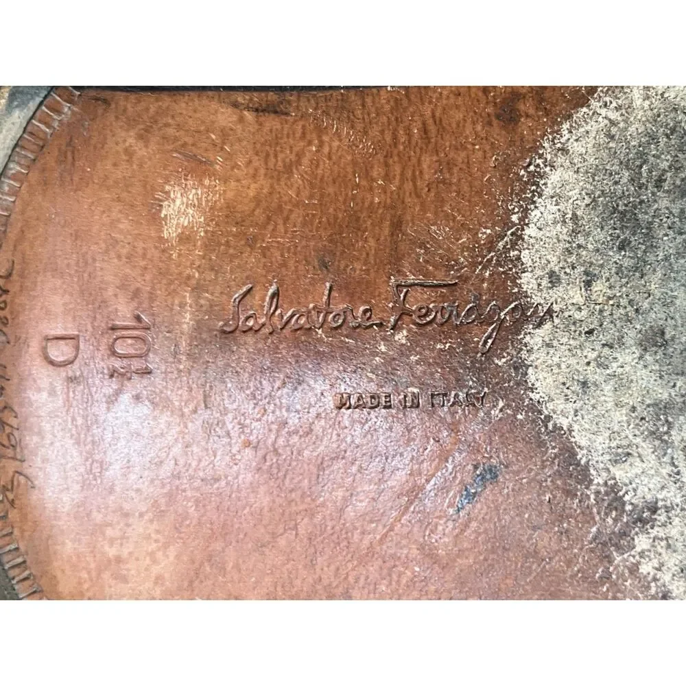 Salvatore Ferragamo Black Monk Strap Leather Buckle Dress Shoes   Mens Size 10.5 - Picture 5 of 9